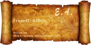 Enyedi Albin névjegykártya